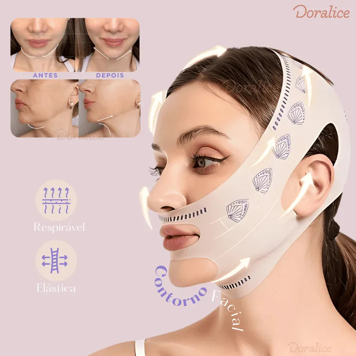 V-Revitalize™ - Máscara de Contorno Facial - Suaviza Rugas, Papada e Modela o Rost