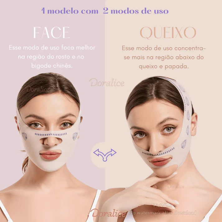 V-Revitalize™ - Máscara de Contorno Facial - Suaviza Rugas, Papada e Modela o Rost